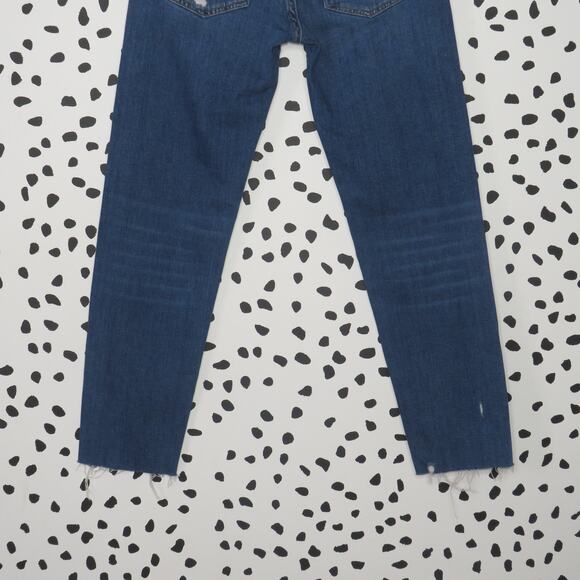 Zara Pearl Beaded Embellished Slim Boyfriend Denim Jeans - Picture 8 of 11